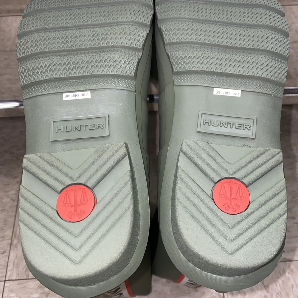 Hunter Boots Womens Size 11 US Green Original Play Tall Rain Waterproof Natural - Picture 12 of 14